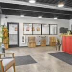 front desk and packing boxes in the storage office at Stack-n-Stor in Saratoga Springs, NY